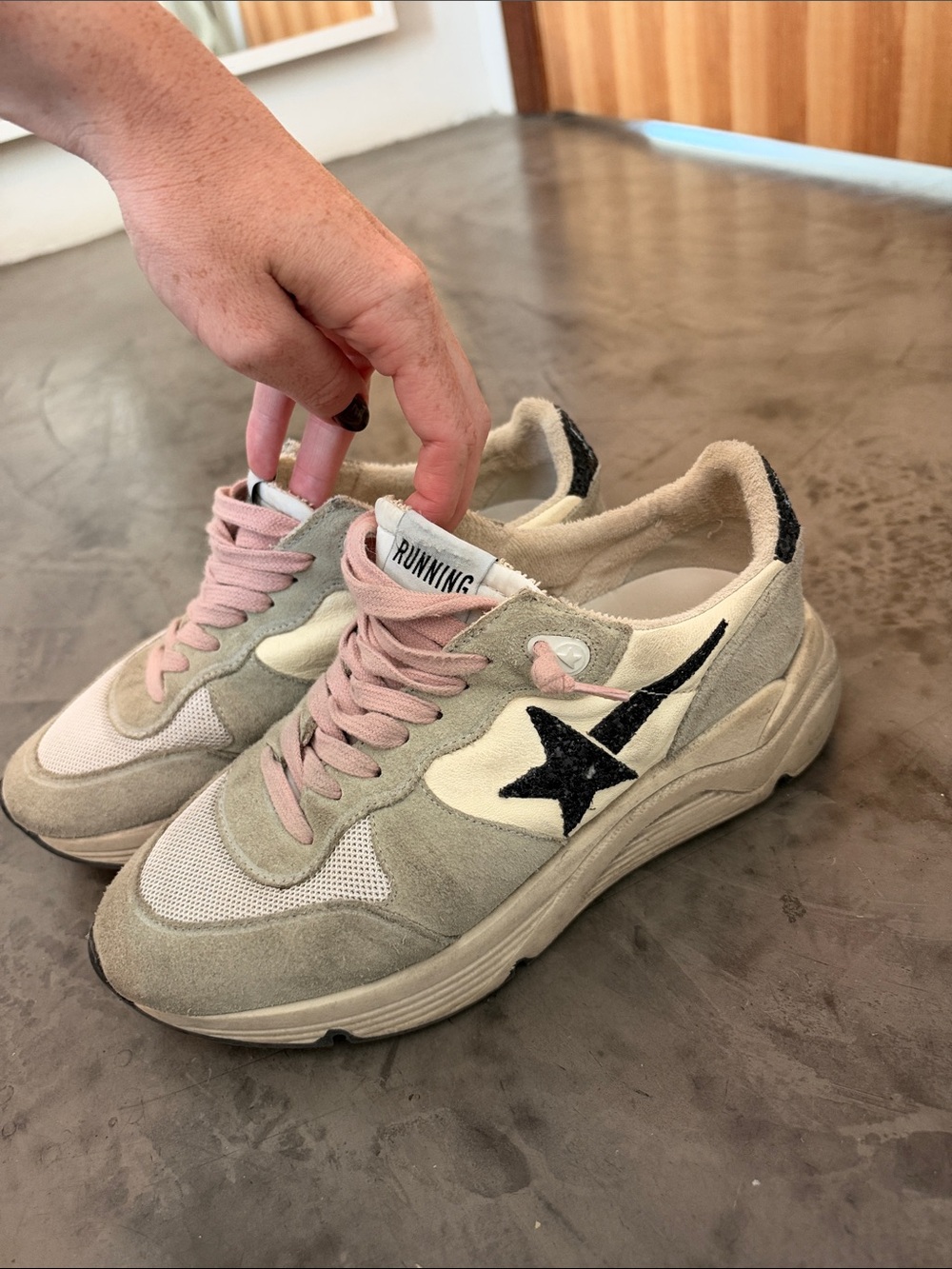 Golden Goose Women's Sneakers in Pink, Cream & Black